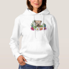 Camiseta Cabeça de Soft-Coated Wheaten Terrier Flores Color