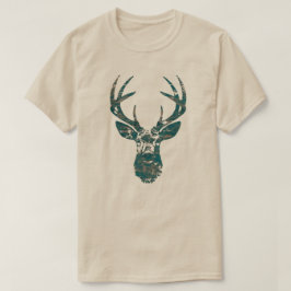 Camiseta Cabeça de Stag com galhadas