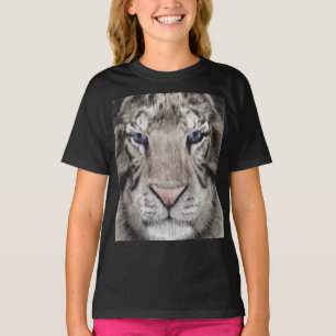Camiseta Cabeça de Tigre Branco Estética da Vida Selvagem