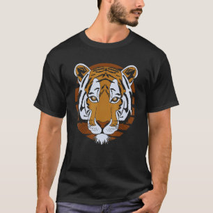 Camiseta Cabeça De Tigre Cabeça Grande Gatos Impressão Pred