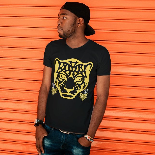 Camiseta Cabeça de Tigre Gráfico Cabeça-Leopardo Grande Gat (Criador carregado)
