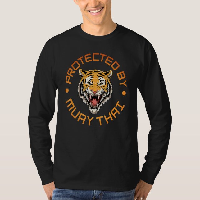 Camiseta Cabeça de Tigre Tailandesa Irritada Muay (Frente)