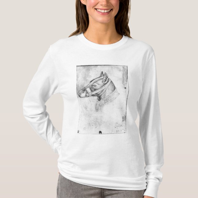 Camiseta Cabeça de um cão açaimado (Frente)