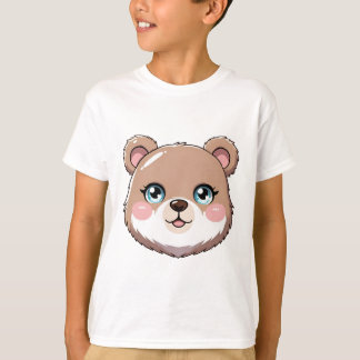 Camiseta Cabeça de Urso Kawaii