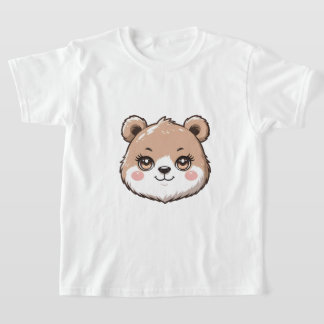 Camiseta Cabeça de Urso Kawaii