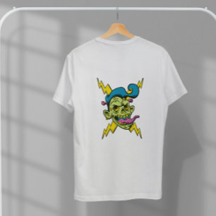Camiseta Cabeça de Zombie Elétrica
