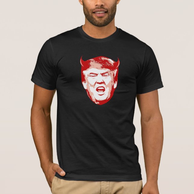 Camiseta Cabeça do diabo do trunfo - Anti-Trunfo - (Frente)
