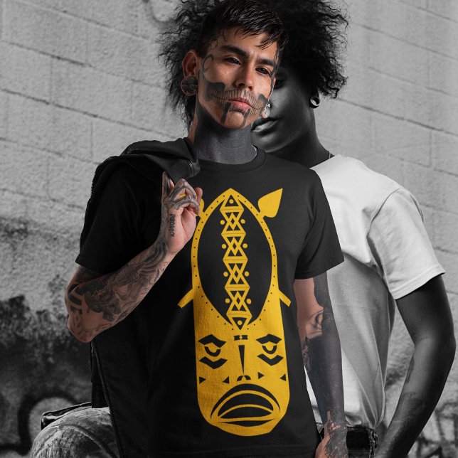 Camiseta Cabeça do Guerreiro Amarelo (Criador carregado)