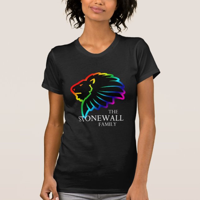 Camiseta Cabeça do leão com obscuridade do T do texto (Frente)