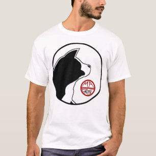 Camiseta Cabeça do logotipo MARS com disco MARS branco com