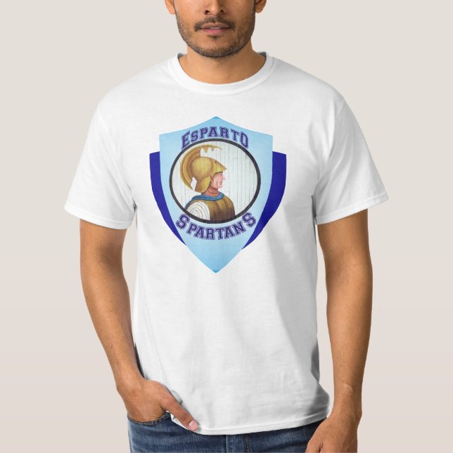 Camiseta Cabeça espartano do Gym velho (Frente)