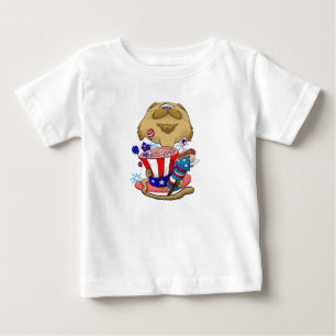 Camiseta Cabeça Grande 4 de julho Cat