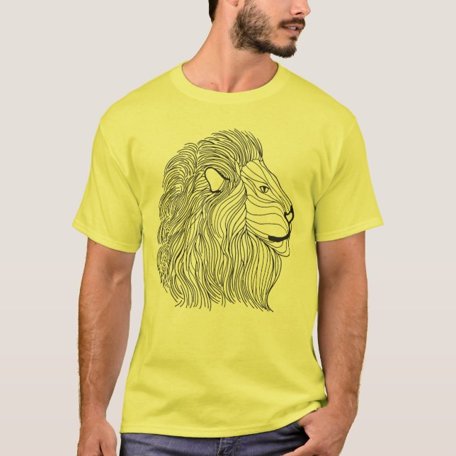 Camiseta Cabeça inspirada 5 do leão (Frente)