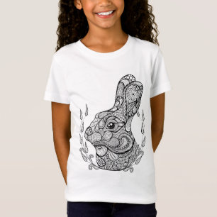 Camiseta Cabeça inspirada do coelho na grinalda