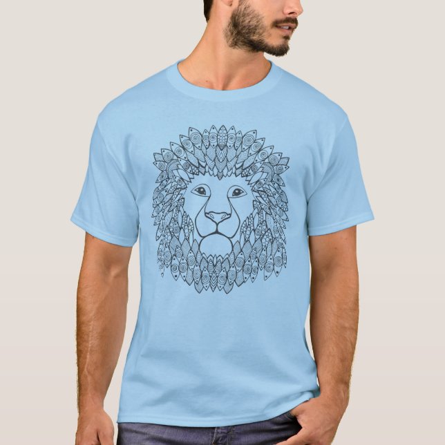 Camiseta Cabeça inspirada do leão (Frente)