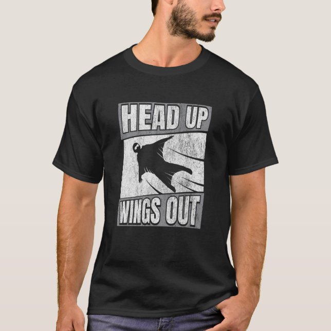 Camiseta Cabeça Para Cima Asas Para Flecha (Frente)