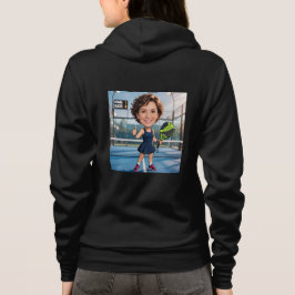 Camiseta Cabeça Preta de Caricatura Engraçada de Jogador de