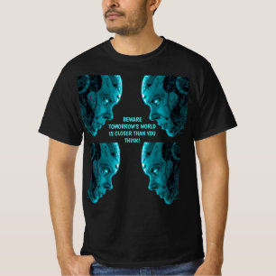 CAMISETA CABEÇA ROBÓTICA CIBORGUE