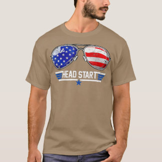 Camiseta Cabeça Superior Iniciar Óculos Solares De Volta À