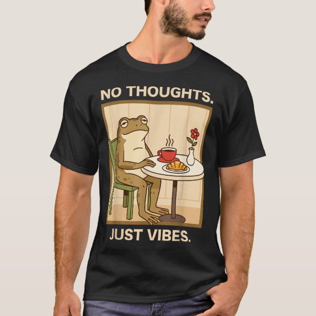 Camiseta Cabeça Vazia Meme Engraçado Sem Pensamentos Só Vib (Frente)