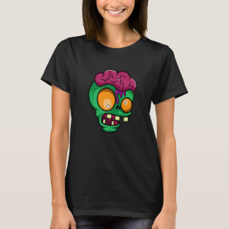 Camiseta Cabeça Zombie Obcecada Com Zombies