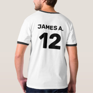 Camiseta Cabeçalho personalizado da equipe de modelo (desig