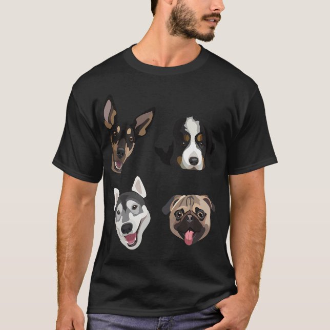 Camiseta cabeças de cachorro (Frente)