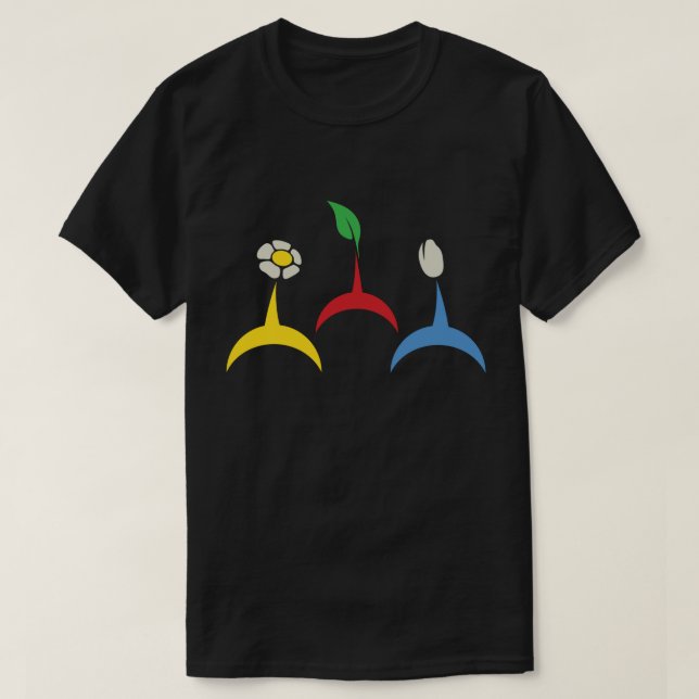 Camiseta Cabeças de Pikmin (Frente do Design)