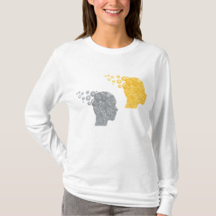 Camiseta Cabeças de Roda Dentada de Poder Cerebral Steampun