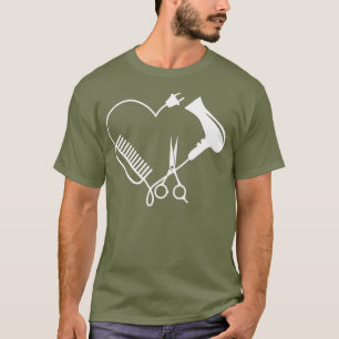 Camiseta cabeleireiro adoro meu presente de trabalho mulher