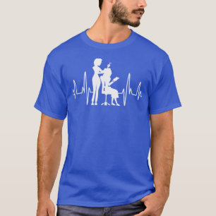 Camiseta cabeleireiro batimento cardíaco cabeleireiro cabel