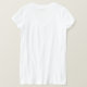 Camiseta Cabeleireiro Branco Azul Na moda Monograma Moderno (Verso do Design)