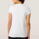 Camiseta Cabeleireiro Branco Azul Na moda Monograma Moderno (Verso)