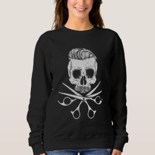 Camiseta Cabeleireiro Caveira Tesoura Esteticista Salão de