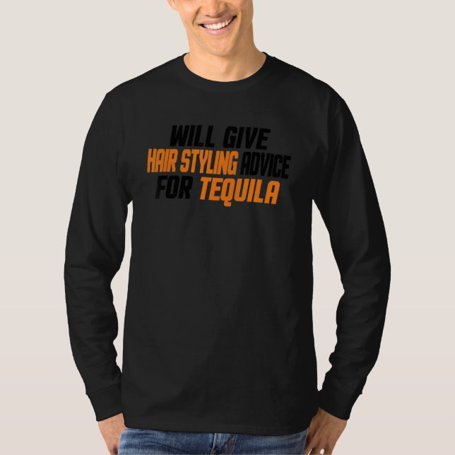 Camiseta Cabeleireiro dará dicas de estilo de cabelo para T (Frente)