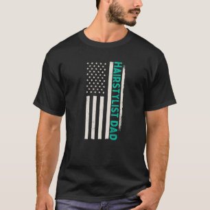 Camiseta Cabeleireiro Patriótico Barbeiro Estilista de Cabe