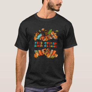 Camiseta Cabelereiro Grato Abençoado Abóbora Outono
