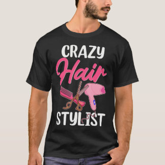 Camiseta Cabelereiro Louco Salão de Cabelereiro Cabelereiro