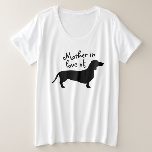 Camiseta Cabelo Curto Dachshund - Silhouette 1 (Frente do Design)