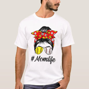 Camiseta Cabelo de Arma Mensageiro Mãe Vida Softball Baseba