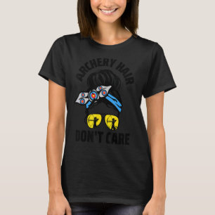 Camiseta Cabelo de Arranjo Não se importe com Arco e ar