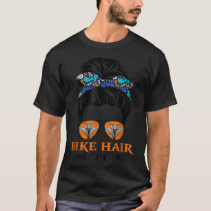 Camiseta Cabelo de bicicleta não se importa com a moça de f