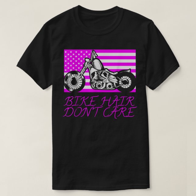 Camiseta Cabelo de bicicleta não se importa com amantes de  (Frente do Design)