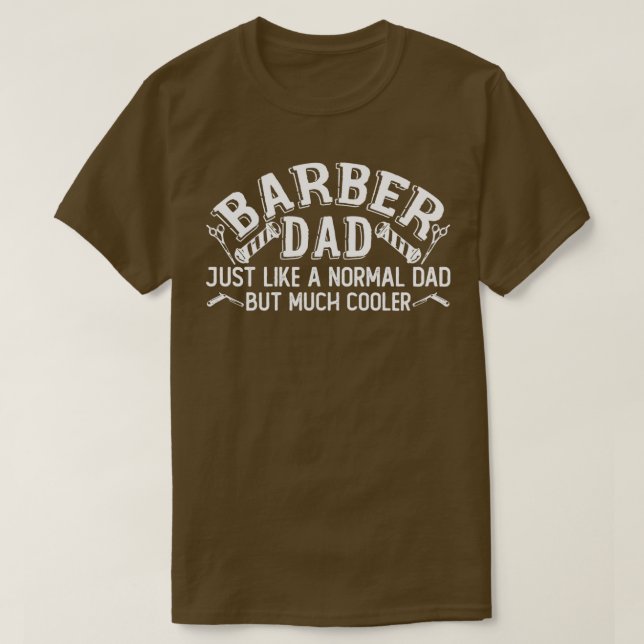 Camiseta Cabelo de cabeleireiro com Pai de barbeiro Hairdre (Frente do Design)