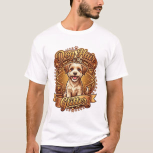 Camiseta Cabelo De Cachorro É Fita Dourada Fofa Brilhante_1