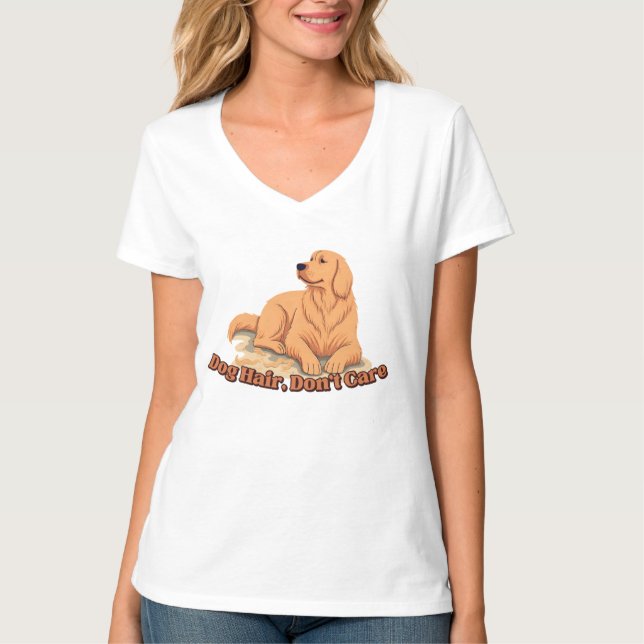 Camiseta Cabelo de Cachorro Não Me Importa (Frente)