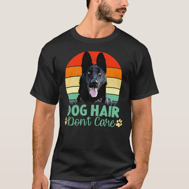 Camiseta Cabelo De Cachorro Não Se Importa Com O Cachorro N (Frente)