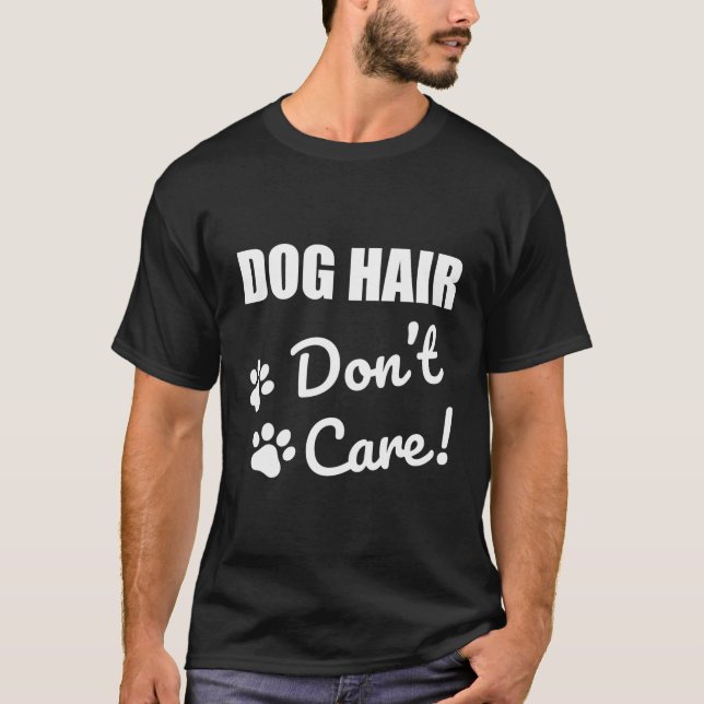 Camiseta Cabelo De Cachorro Não Se Importa Com Presente Eng (Frente)