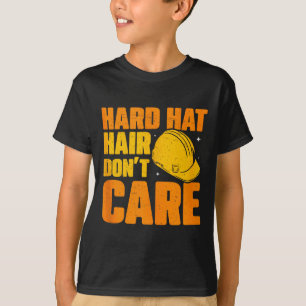 Camiseta Cabelo de Capacete Não Me Importa Gerente de Const