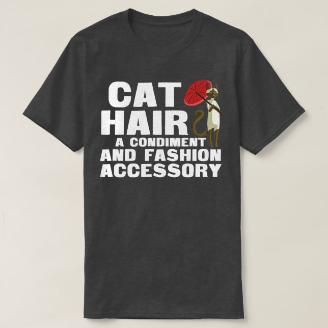 Camiseta Cabelo De Gato A Condição E Acessórios De Moda (Frente do Design)